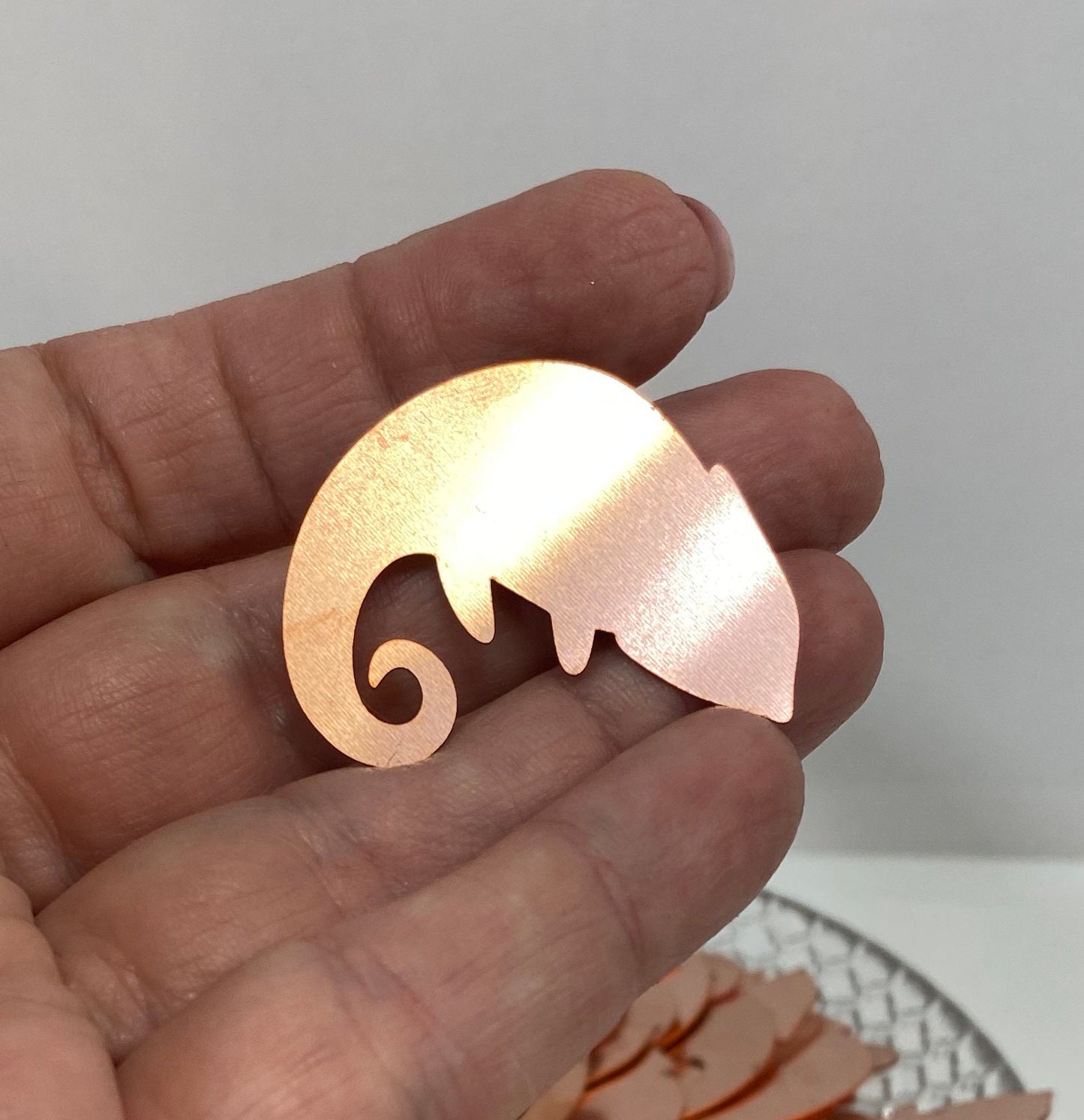 Copper Blanks - 679# Chameleon copper blank , stamped solid copper, round stamping blank, personalized copper blank, raw copper
