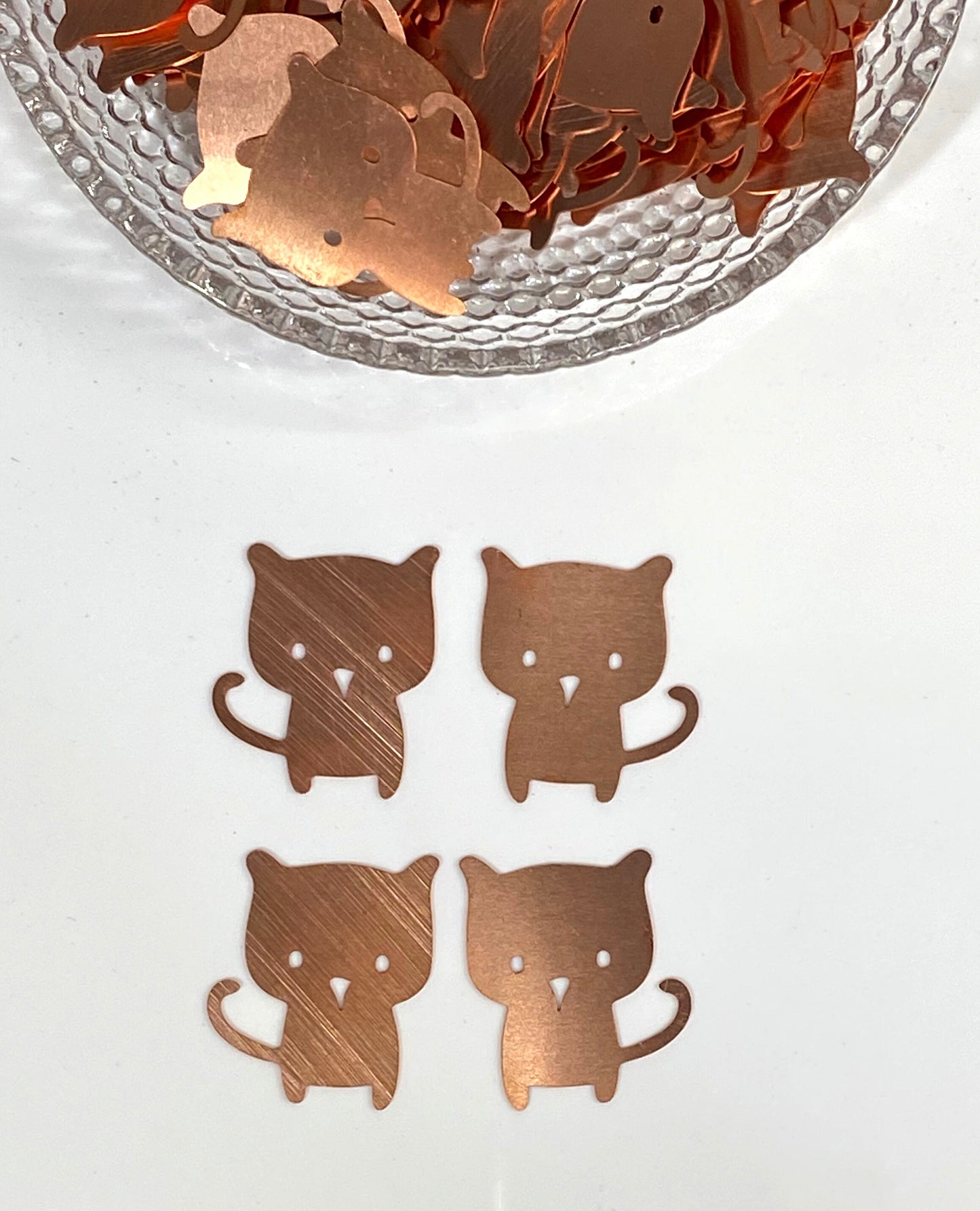 Copper Blanks - 674# Cat copper blank , stamped solid copper, round stamping blank, personalized copper blank, raw copper