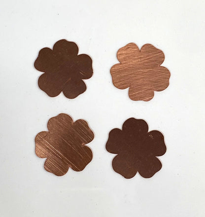 Copper Blanks - 686# Flower copper blank, stamped solid copper, round stamping blank, personalized copper blank, raw copper