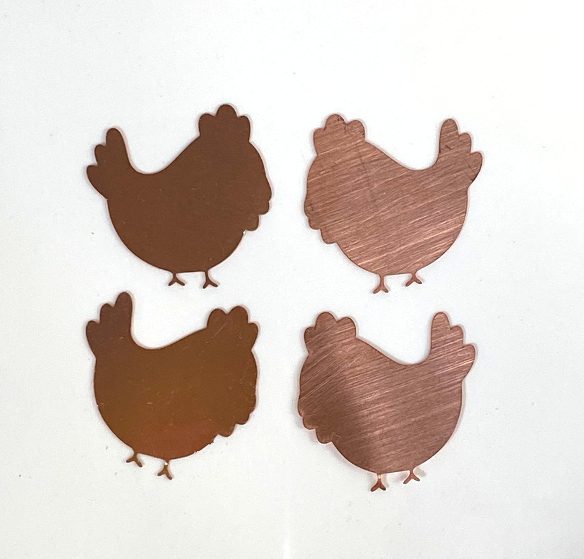 Copper Blanks - 683# Rooster copper blank , stamped solid copper, round stamping blank, personalized copper blank, raw copper