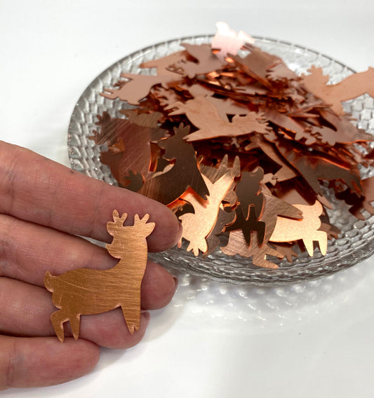 Copper Blanks - 676# Dear copper blank , stamped solid copper, round stamping blank, personalized copper blank, raw copper
