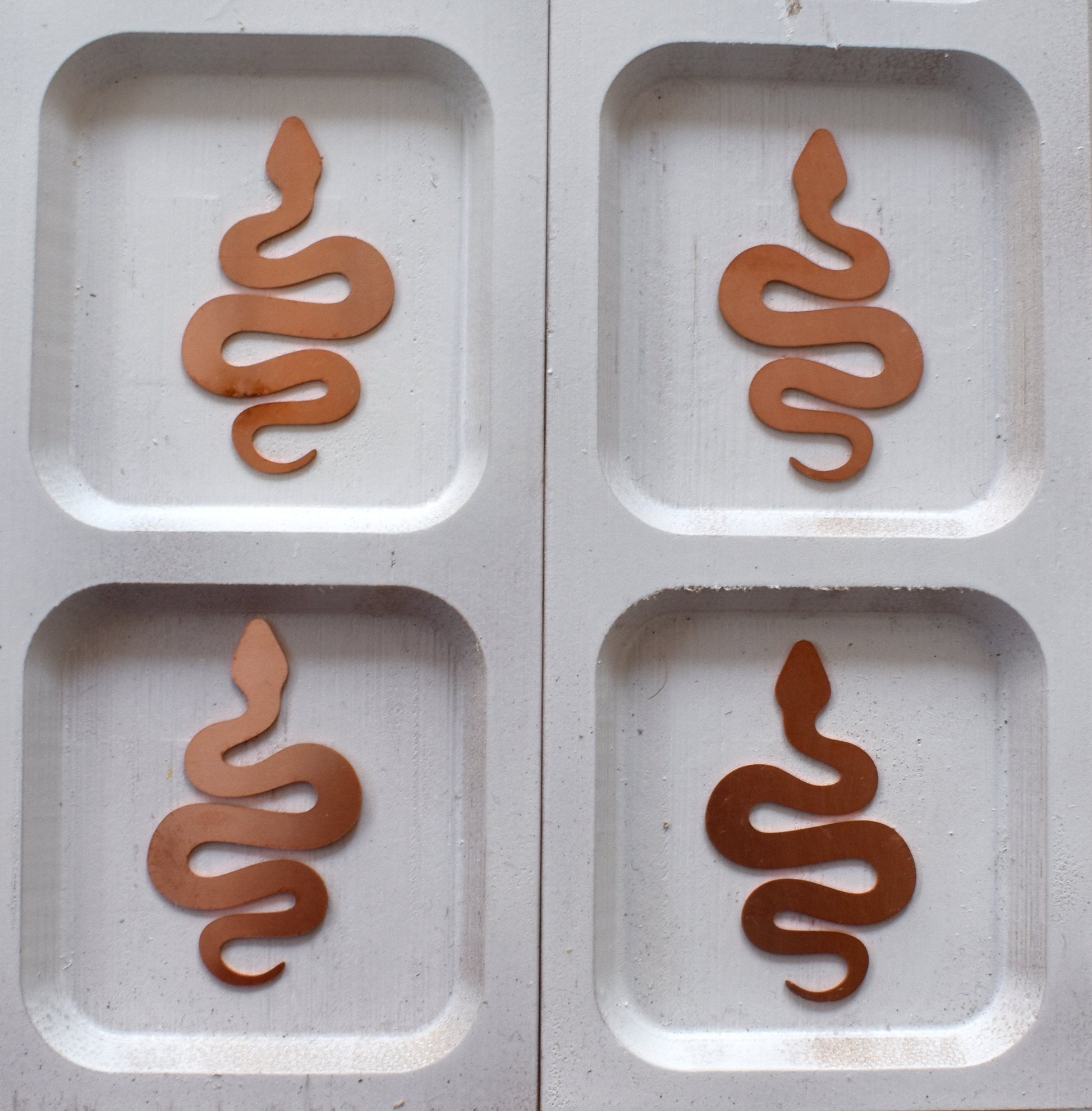 Copper Blanks - 690# Snake copper blank - 24 Gauge, raw Solid