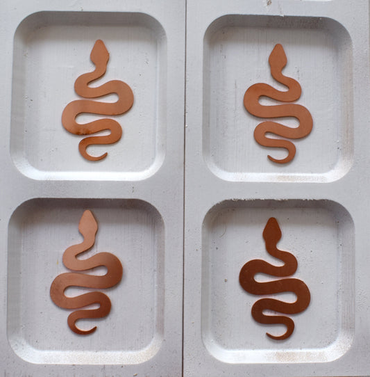 Copper Blanks - 690# Snake copper blank - 24 Gauge, raw Solid