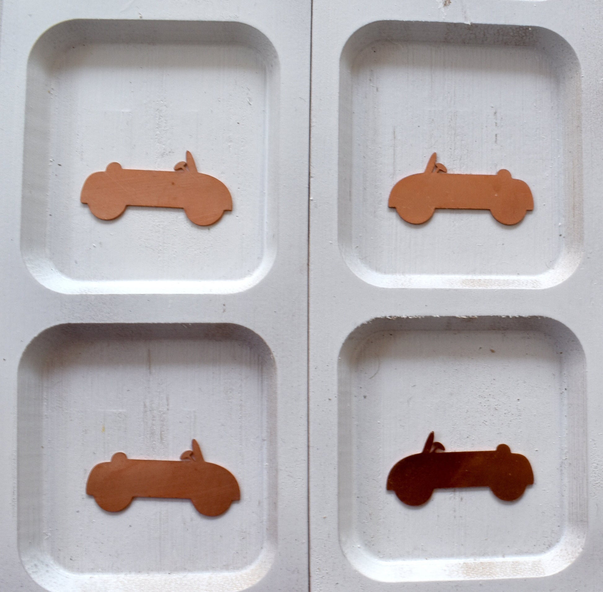 693# Pack of 30 Car copper blank - 24 Gauge, raw Solid