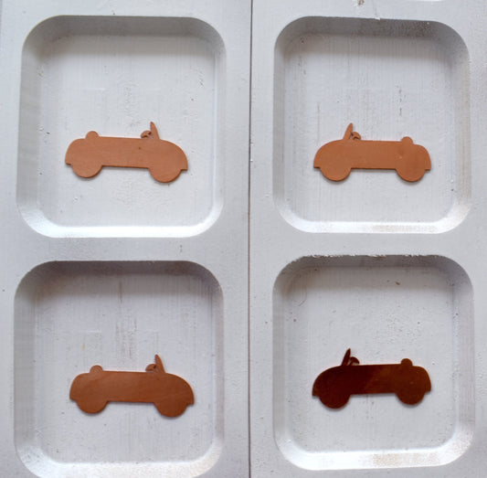 693# Pack of 30 Car copper blank - 24 Gauge, raw Solid