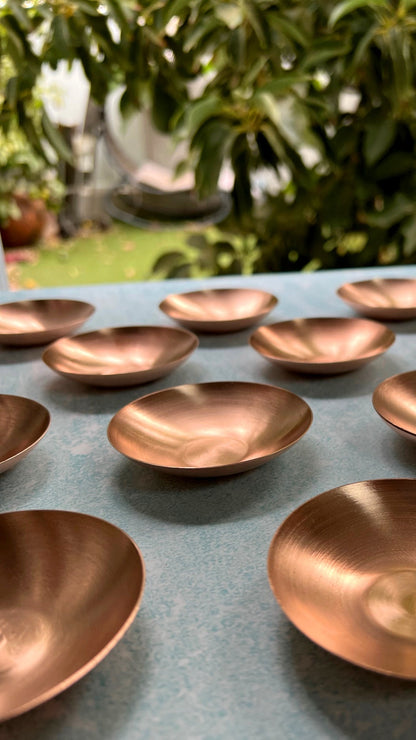 Copper Solid Bowl #1 - Raw Copper, Size 76mm diameter\3&quot; 20ga - 0.8mm
