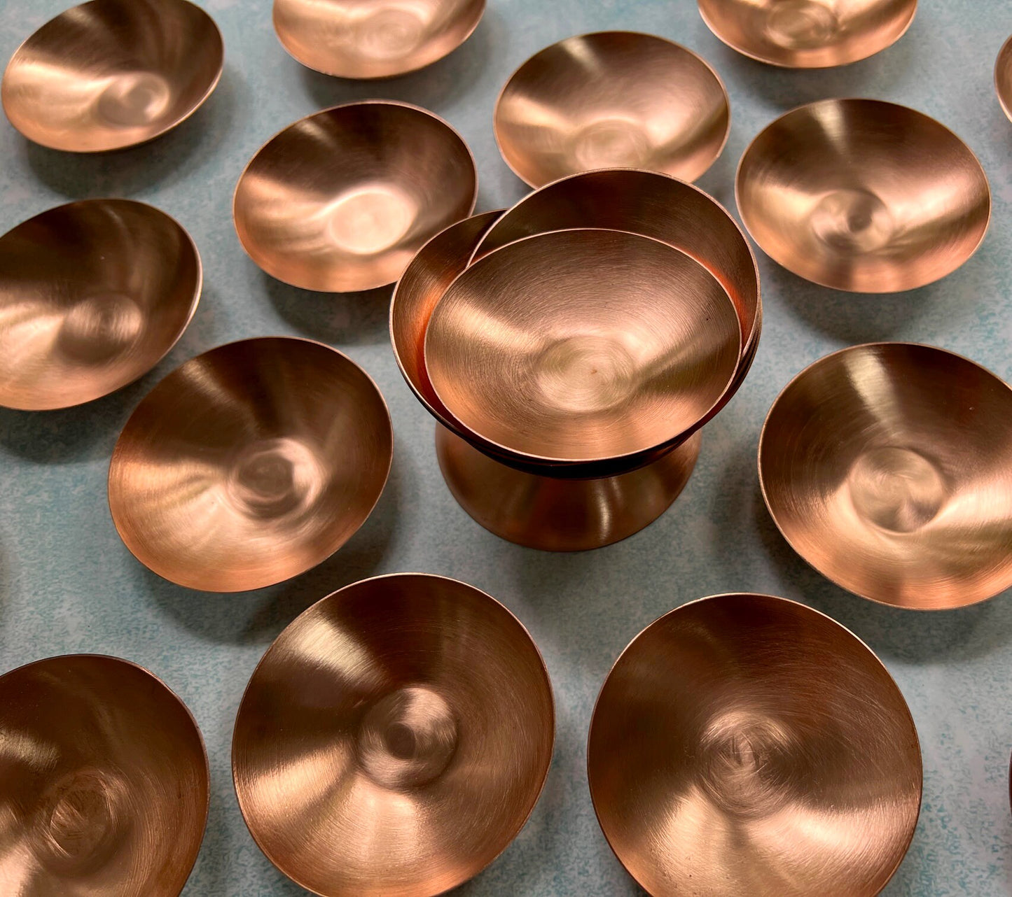 Copper Solid Bowl #1 - Raw Copper, Size 76mm diameter\3&quot; 20ga - 0.8mm