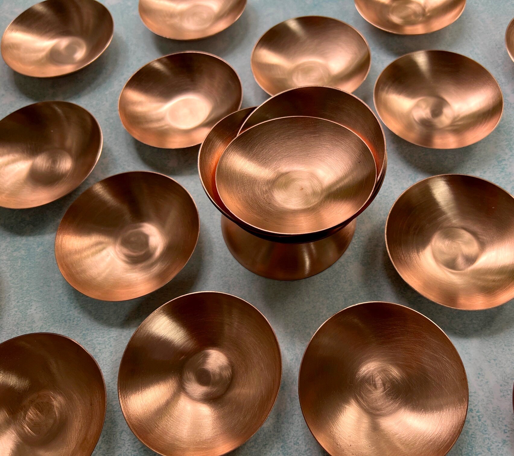 Copper Solid Bowl #1 - Raw Copper, Size 76mm diameter\3&quot; 20ga - 0.8mm