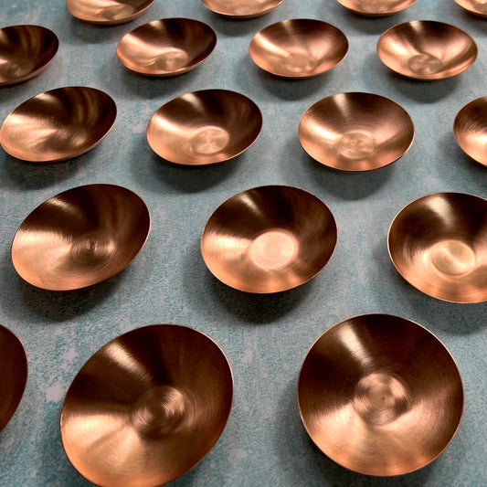 Copper Solid Bowl #1 - Raw Copper, Size 76mm diameter\3&quot; 20ga - 0.8mm