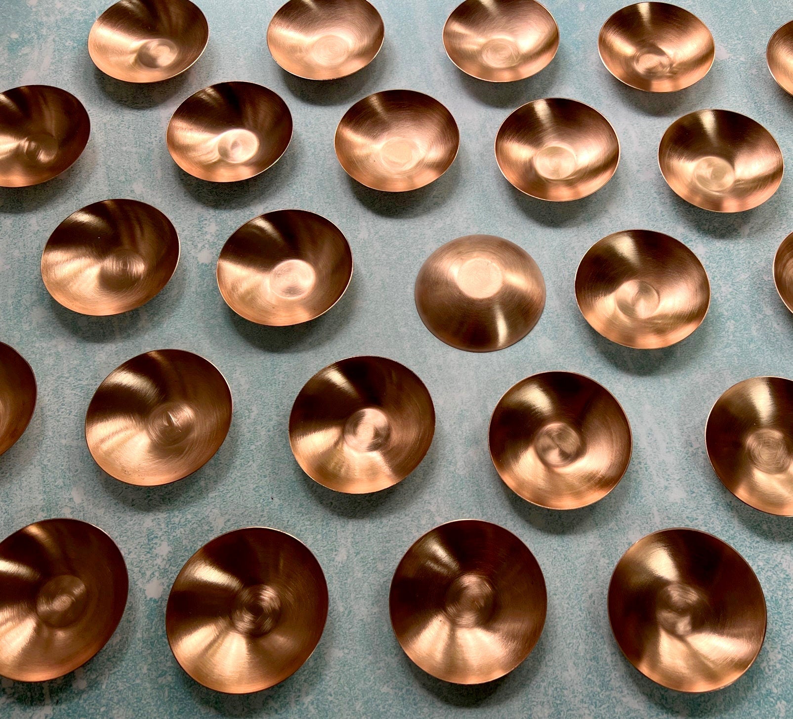 Copper Solid Bowl #1 - Raw Copper, Size 76mm diameter\3&quot; 20ga - 0.8mm