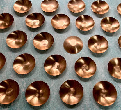 Copper Solid Bowl #1 - Raw Copper, Size 76mm diameter\3&quot; 20ga - 0.8mm