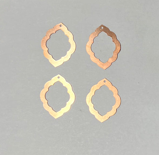 Copper Blanks - 704# New - Abstract Copper blank , stamped enamel , solid copper, stamping blank, personalized copper blank, raw copper