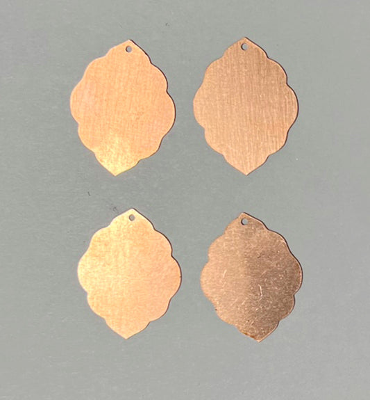 Copper Blanks - 705# New - Abstract Copper blank , stamped enamel , solid copper, stamping blank, personalized copper blank, raw copper