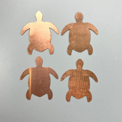 Copper Blanks - 722# New - turtles Copper blank , stamped enamel, solid copper, stamping blank, personalized copper blank, raw copper