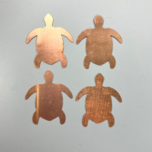 Copper Blanks - 722# New - turtles Copper blank , stamped enamel, solid copper, stamping blank, personalized copper blank, raw copper