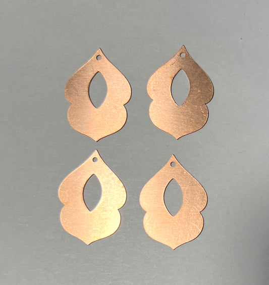 Copper Blanks - 706# New - Abstract Copper blank , stamped enamel , solid copper, stamping blank, personalized copper blank, raw copper