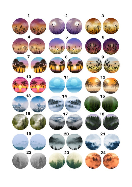 Decals, Circle Ceramic decals - Enamel Decal - Fusible Decal - Glass Fusing Decal ~ Waterslide Decal 2012