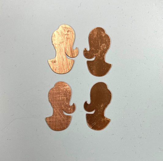 Copper - 716# New - Women Copper blank , stamped enamel , solid copper, stamping blank, personalized copper blank, raw copper