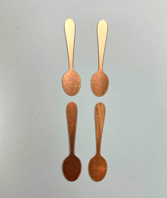 Copper Blanks - 719# New - Tea Spoon Copper blank , stamped enamel , solid copper, stamping blank, personalized copper blank, raw copper