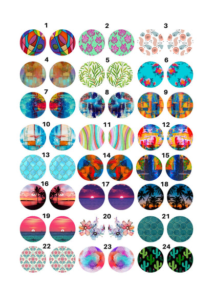 Decals, Circle Ceramic decals - Enamel Decal - Fusible Decal - Glass Fusing Decal ~ Waterslide Decal 1018