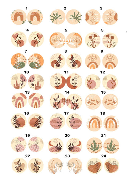 Scandinavian Nordic Boho Chic Ceramic Decal, Enamel Glass Fusing Waterslide Decals - 2015