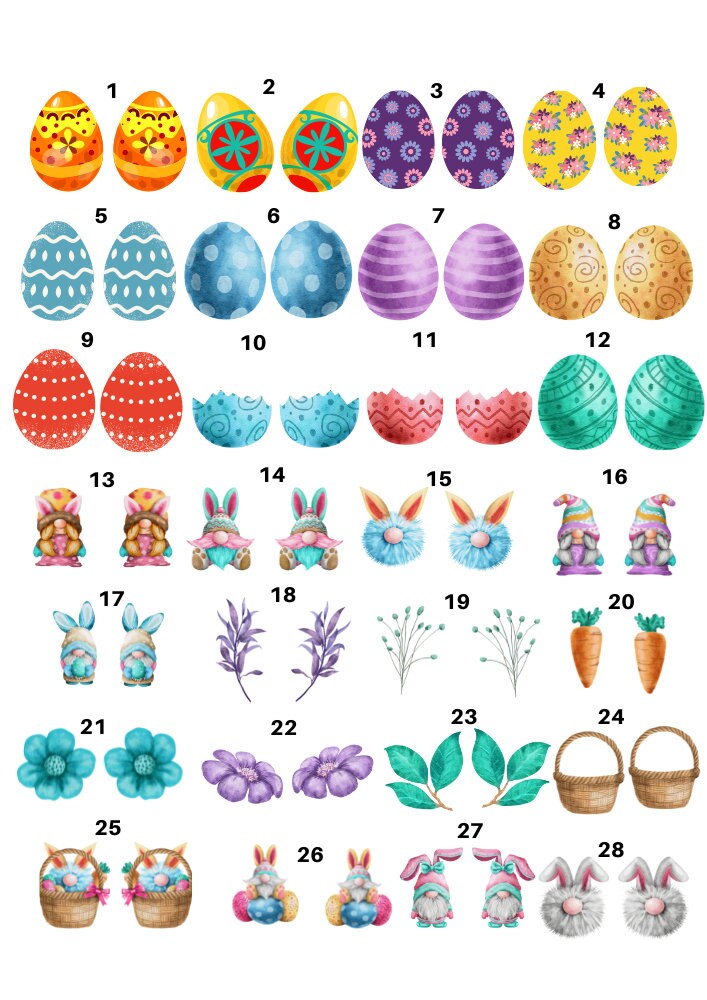 Decals, Gnome Easter Ceramic decals - Enamel Decal - Fusible Decal - Glass Fusing Decal ~ Waterslide Decal 4014