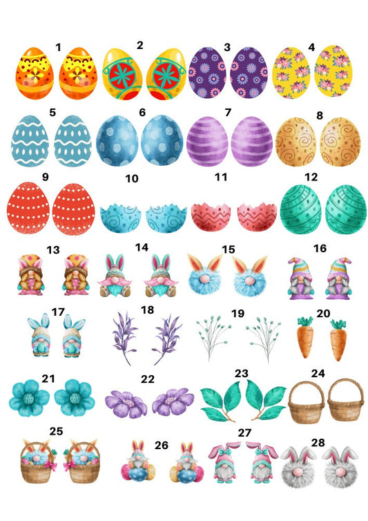 Decals, Gnome Easter Ceramic decals - Enamel Decal - Fusible Decal - Glass Fusing Decal ~ Waterslide Decal 4014