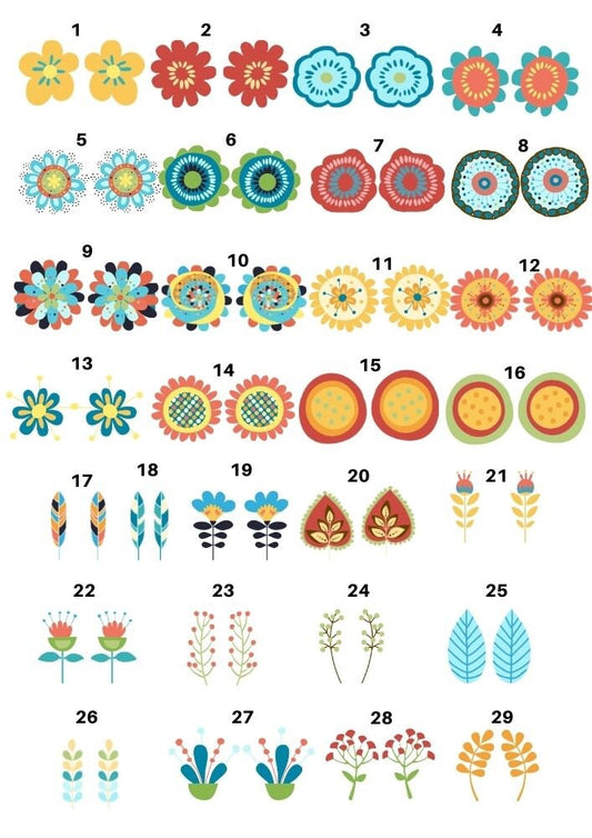Decals, Boho Ceramic decals - Enamel Decal - Fusible Decal - Glass Fusing Decal ~ Waterslide Decal 2017