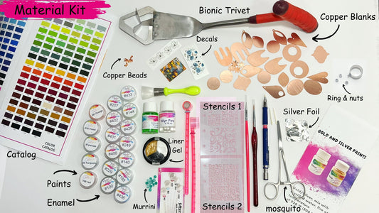 Tools Enamored with Enamel - Course and Material Kit - The magical synthesis of copper, enamel and glass in the flame for Lampworkers