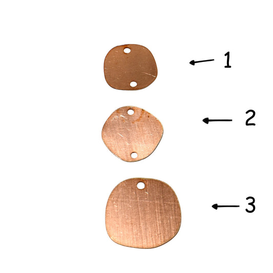 Copper Blanks - 782# New - Abstract Copper blank , stamped enamel , solid copper, stamping blank, personalized copper blank, raw copper