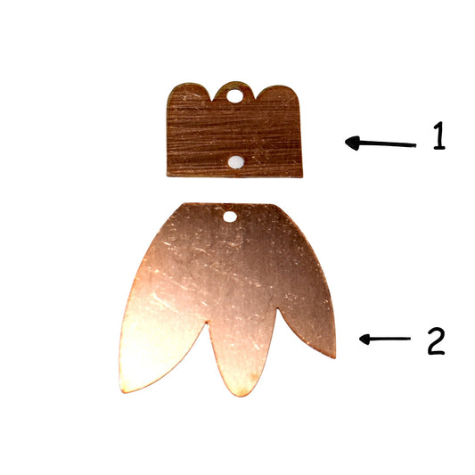 784# Geometric Copper Blanks Blank Packs, 24 Gauge, Hand Stamping Blanks for Enameling, Jewelry Making Supply