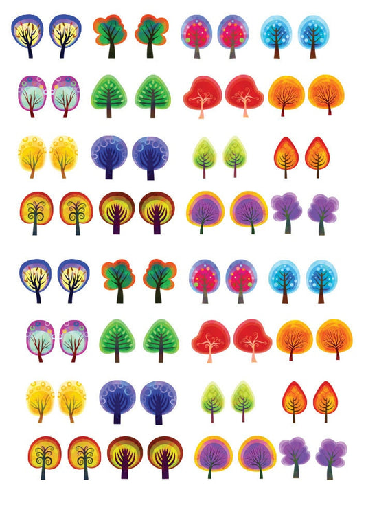 Tree Ceramic Decals - Enamel, Fusible, Glass Fusing, Waterslide Decal Collection-4008