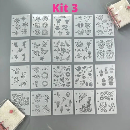 Enameling Supplies 20 Different Designs Stencils With Folder - great for adding enamel powders