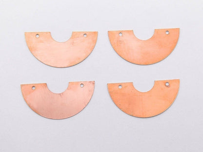 Copper Blanks - 28# Half round copper blank, 24 Gauge, Solid