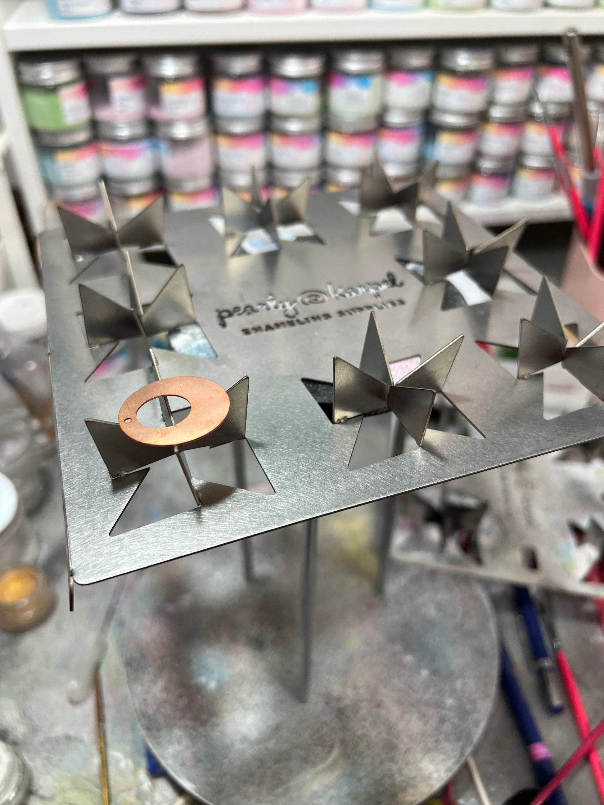 Enameling Supplies Octet Stand for Torch and Kiln Fired Enameling