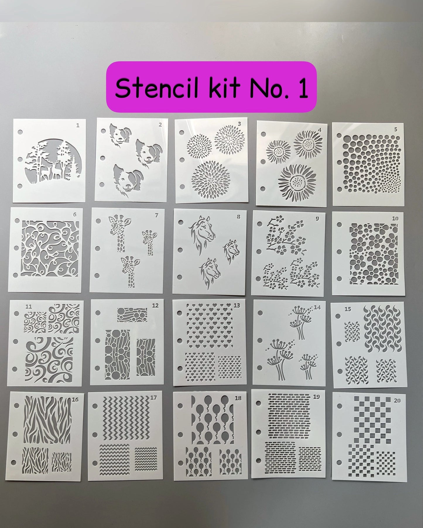 Enameling Supplies 20 Different Designs Stencils With Folder - great for adding enamel powders