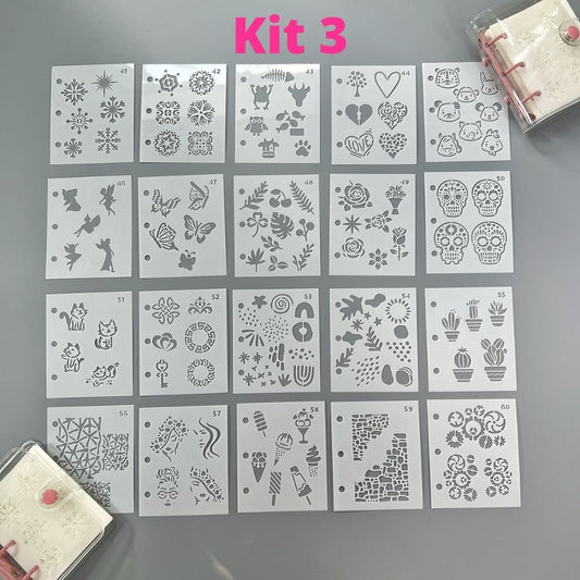 Enameling Supplies New - 3 kits available - 20 Different Designs Stencils With Folder - great for adding enamel powders