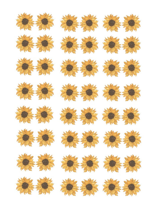 Decals, Sunflowers Ceramic decals - Enamel Decal - Fusible Decal - Glass Fusing Decal ~ Waterslide Decal - 6100