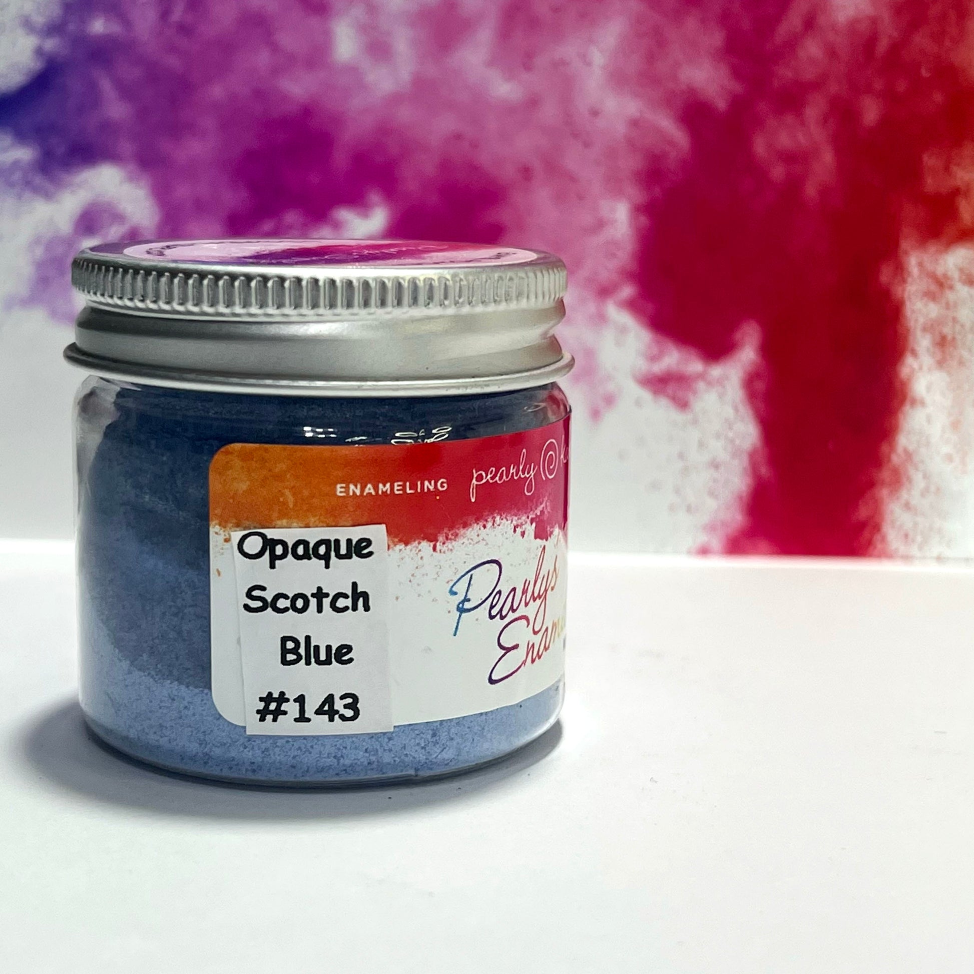 Pearly's Enamel Powder No. 143 Opaque Scotch Blue. (85gr.) Great for torch/kiln/Cloisonné