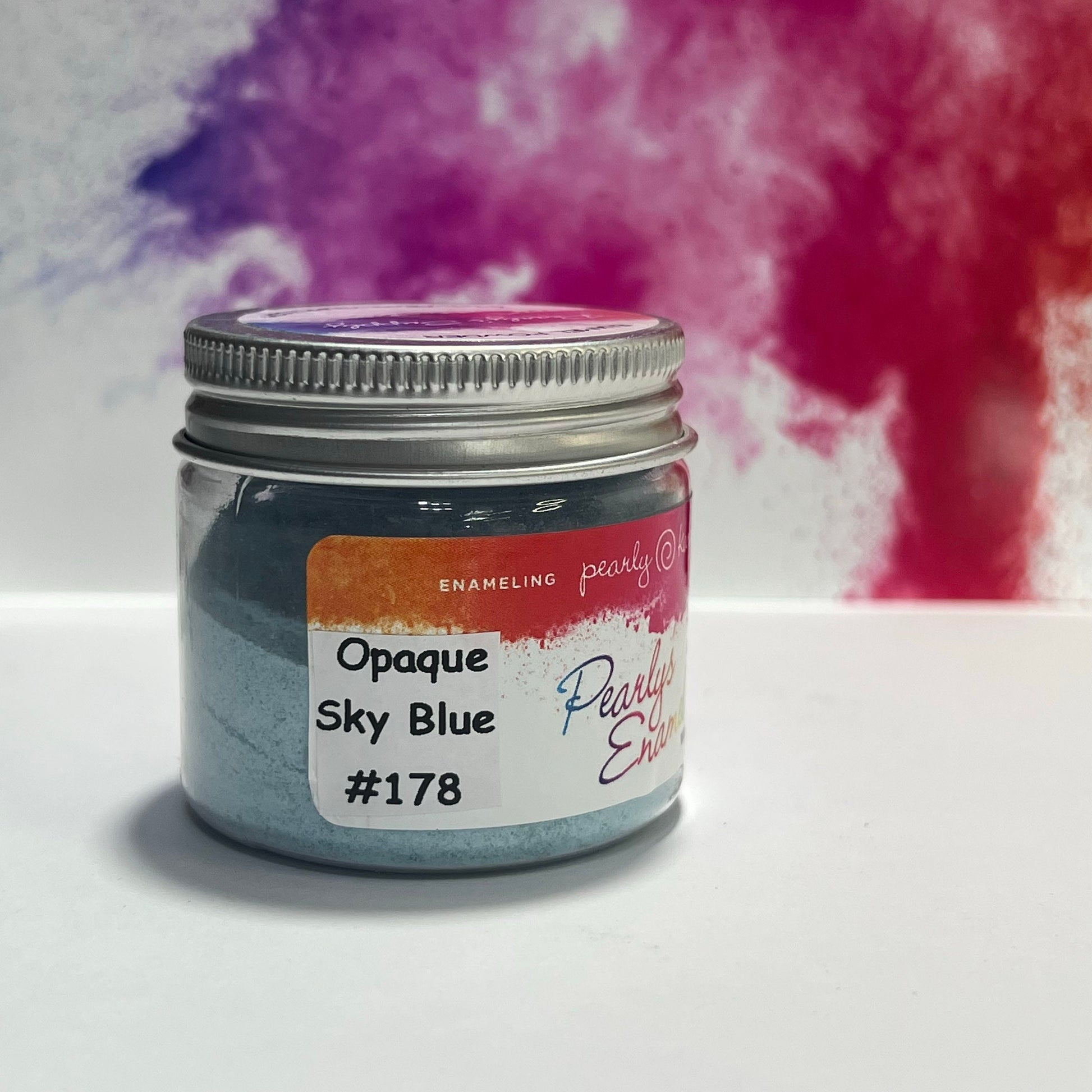 Pearly's Enamel Powder No.178 Opaque Sky Blue. (85gr.) Great for torch/kiln/Cloisonné