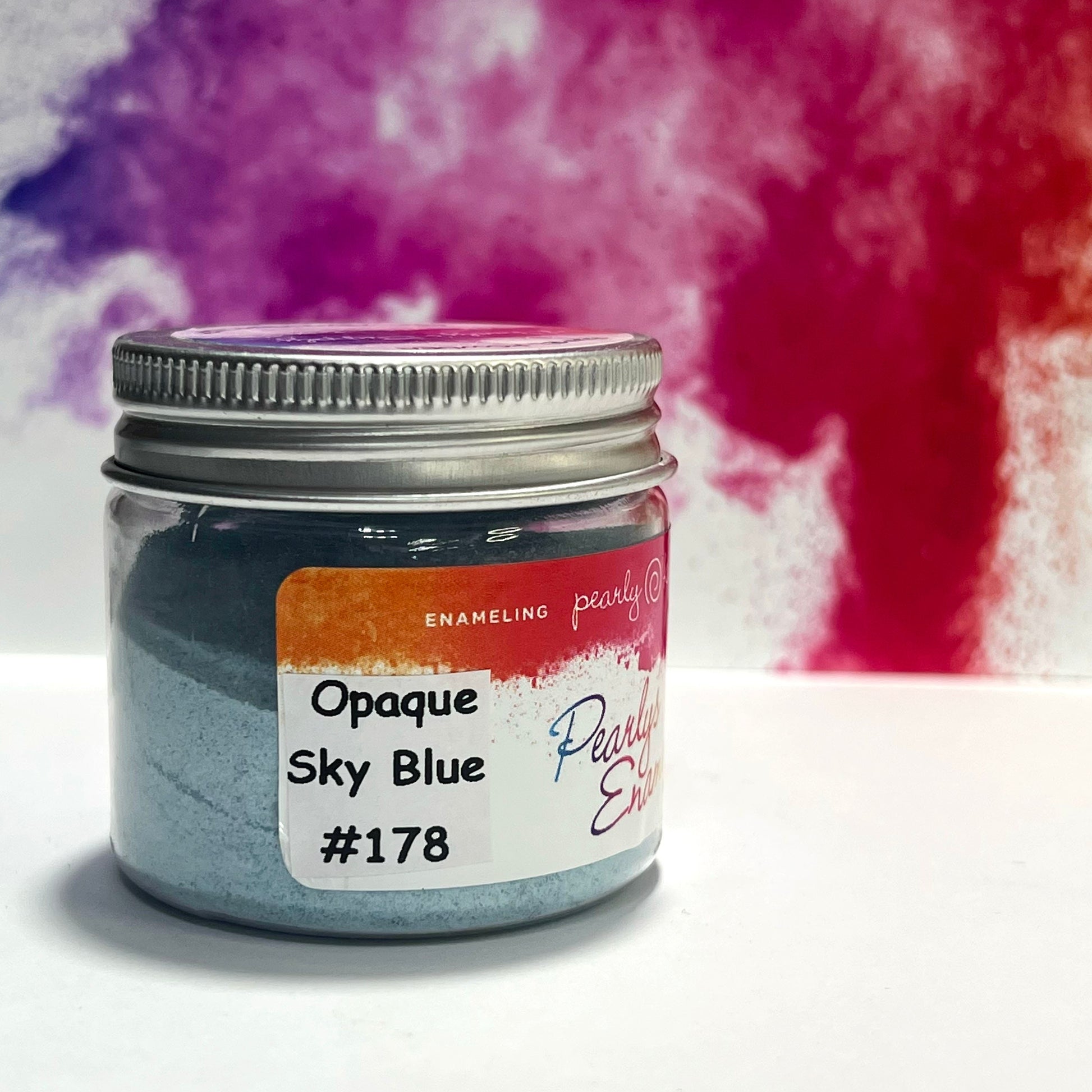 Pearly's Enamel Powder No.178 Opaque Sky Blue. (85gr.) Great for torch/kiln/Cloisonné