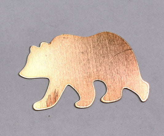 Copper Blanks - 289# Bear copper blank , stamped solid copper, round stamping blank, personalized copper blank, raw copper