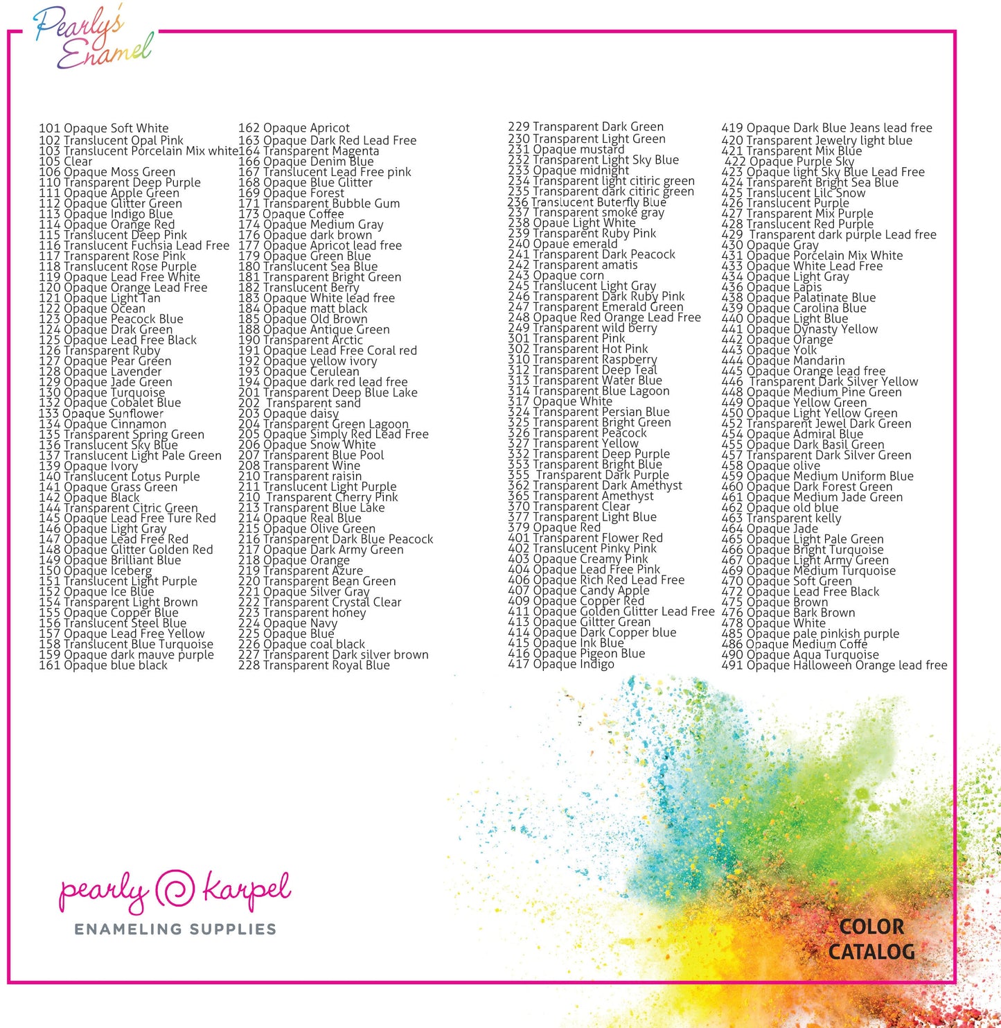 Pearly's Enamel Powder No. 496 Medium Baby Pink 3oz. (85gr.) Great for torch/kiln/Cloisonné and Wet Packing Enameling