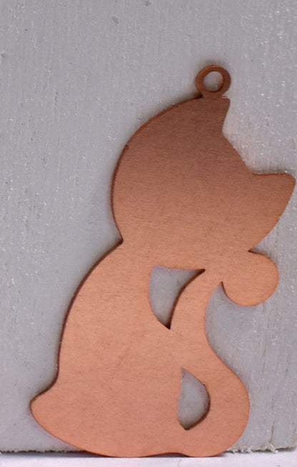 Copper Blanks - 698# Cat copper blank , stamped solid copper, round stamping blank, personalized , copper blank, raw copper