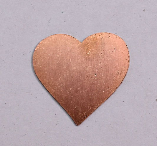 Copper Blanks - 804# Heart Copper Blank - 24 Gauge, Solid