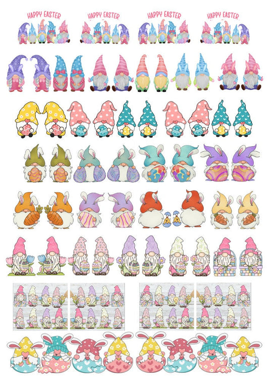 Decals, Gnome Easter Ceramic decals - Enamel Decal - Fusible Decal - Glass Fusing Decal ~ Waterslide Decal 2117