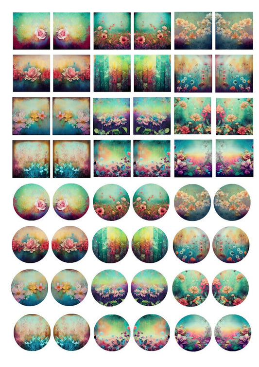 Decals, Flowers Ceramic decals - Enamel Decal - Fusible Decal - Glass Fusing Decal ~ Water #3112 slide Decal