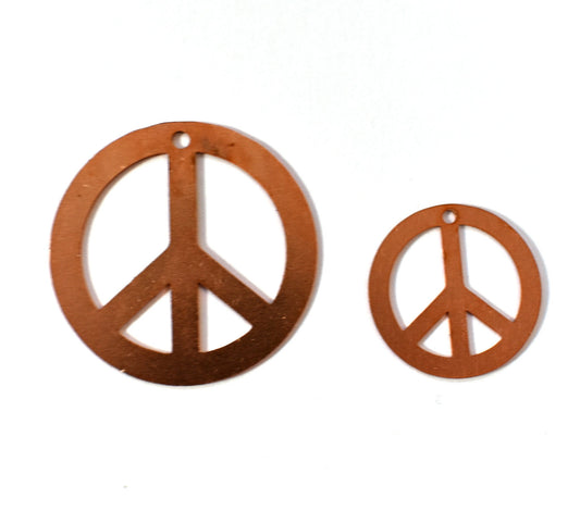 Copper Blanks - 313# Peace copper blank , stamped enamel , solid copper, stamping blank, personalized , copper blank, raw copper