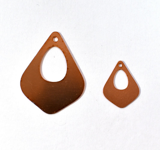 Copper Blanks - 126# Drop copper blank, 24 Gauge, Solid