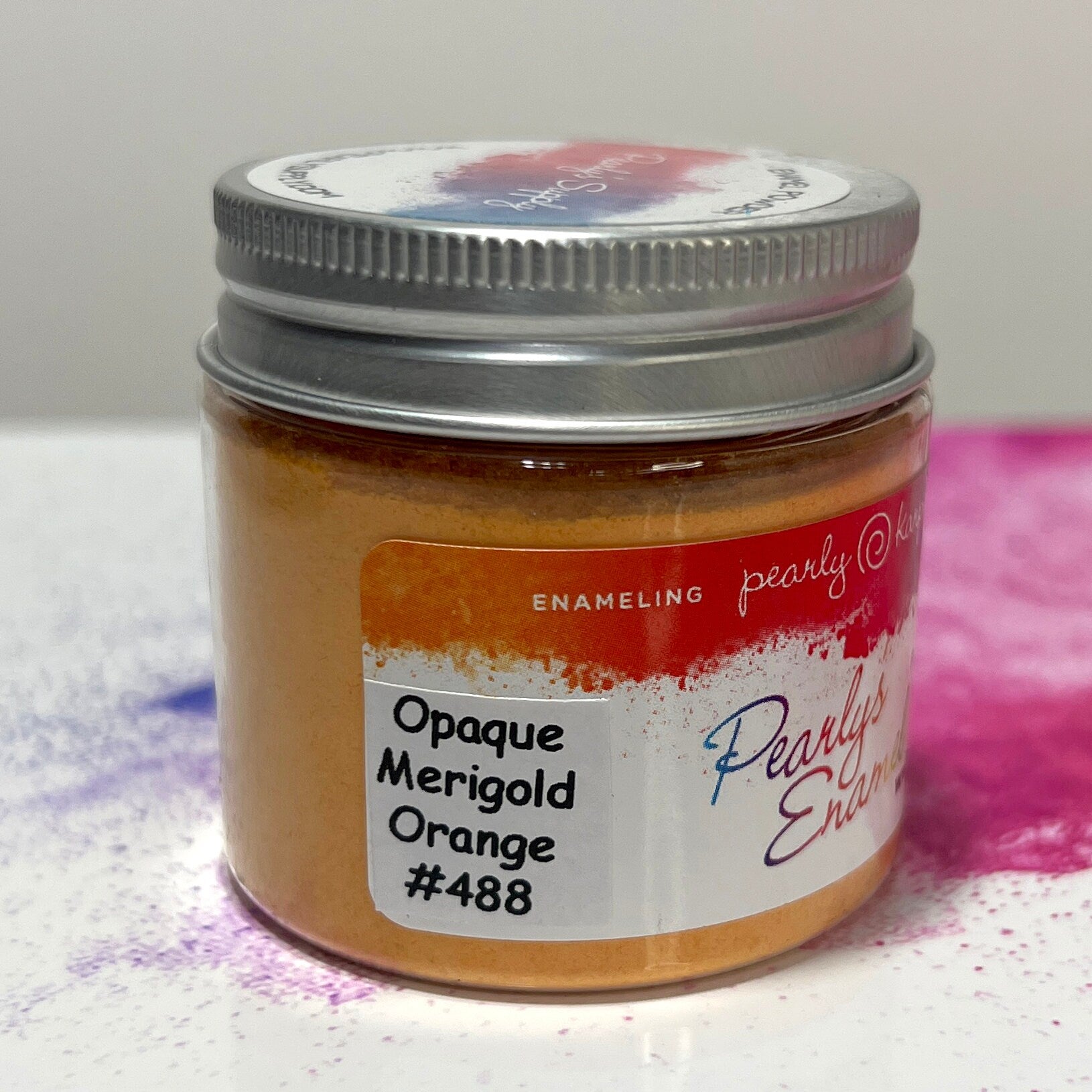 Pearly's Enamel Powder No. 488 Opaque Merigold Orange 3oz. (85gr.)